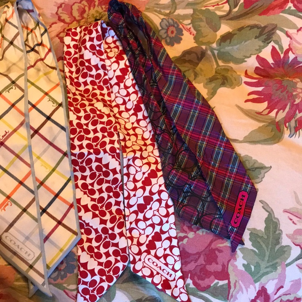 3 COACH purse scarves 🧣